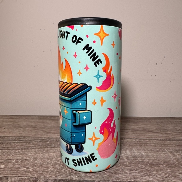 This Little Light of Mine Dumpster Fire Slim Can Tumbler - New - Picture 4 of 4